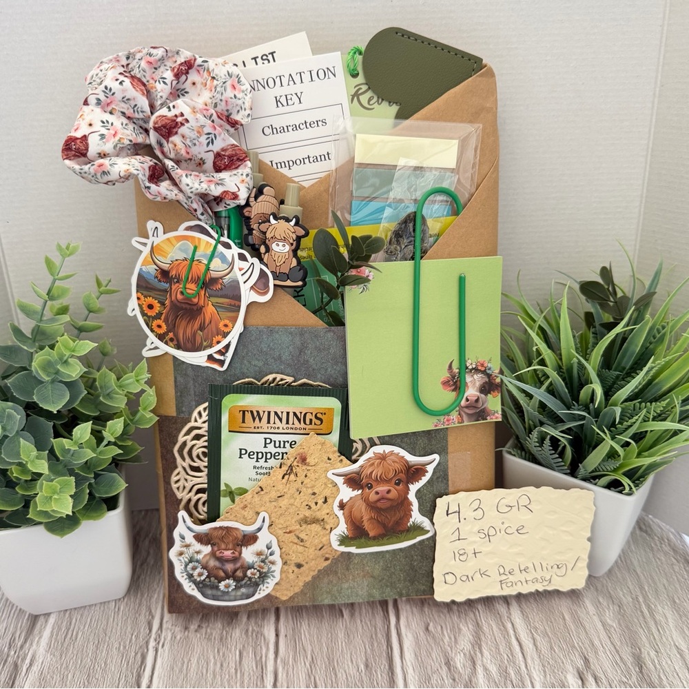 Highland Cow Blind Dare with a Book Edition. Dark Retelling/ Fantasy Book